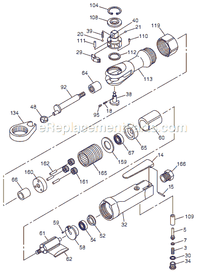 Page A Diagram and Parts List for T024240 Chicago Pneumatic Ratchet